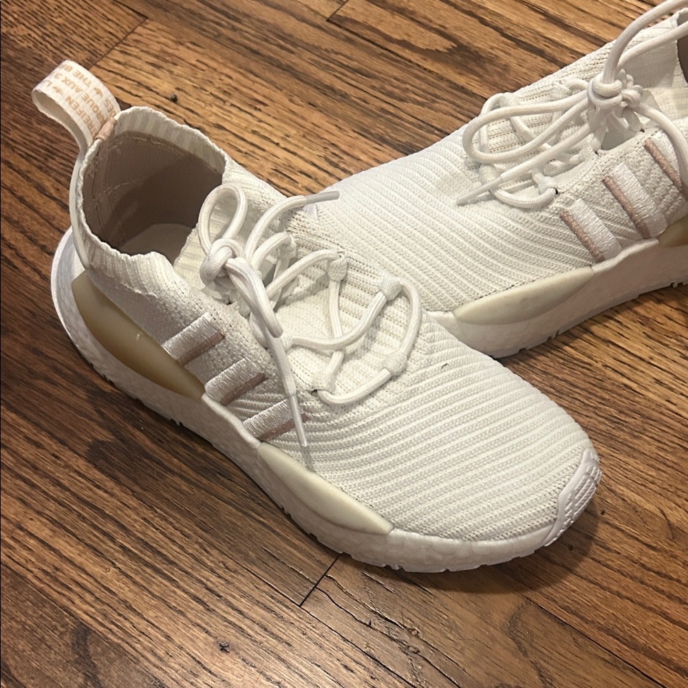 Adidas White Knit Sneakers